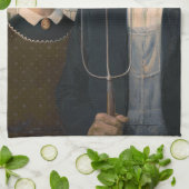American Gothic: Country Life Poor Rural Bauer Geschirrtuch (Gefaltet)