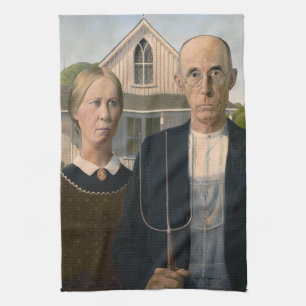 American Gothic: Country Life Poor Rural Bauer Geschirrtuch