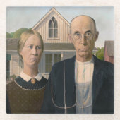 American Gothic: Country Life Poor Rural Bauer Glasuntersetzer (Vorderseite)