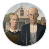 American Gothic: Country Life Poor Rural Bauer Keramikknauf (Vorderseite)