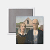 American Gothic: Country Life Poor Rural Bauer Magnet (Vorderseite/Rückseite)