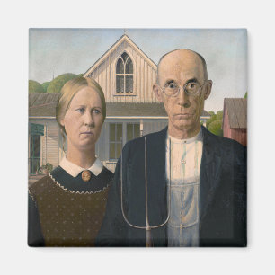 American Gothic: Country Life Poor Rural Bauer Magnet
