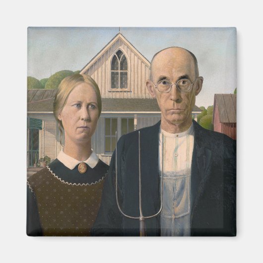 American Gothic: Country Life Poor Rural Bauer Magnet (Vorne)