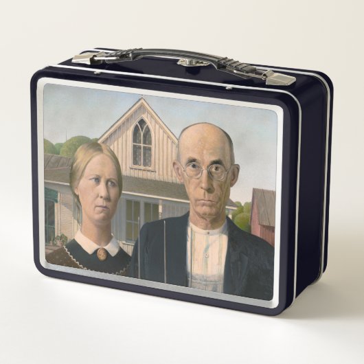 American Gothic: Country Life Poor Rural Bauer Metall Brotdose (Rückseite)