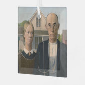 American Gothic: Country Life Poor Rural Bauer Ornament Aus Glas (Vorderseite links)