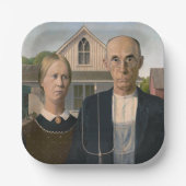 American Gothic: Country Life Poor Rural Bauer Pappteller (Vorderseite)