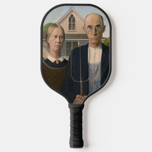 American Gothic: Country Life Poor Rural Bauer Pickleball Schläger (Vorderseite)