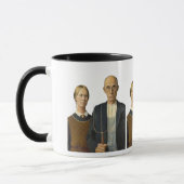 American Gothic couple Tasse (Links)