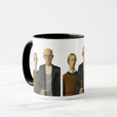 American Gothic couple Tasse (Vorderseite Links)
