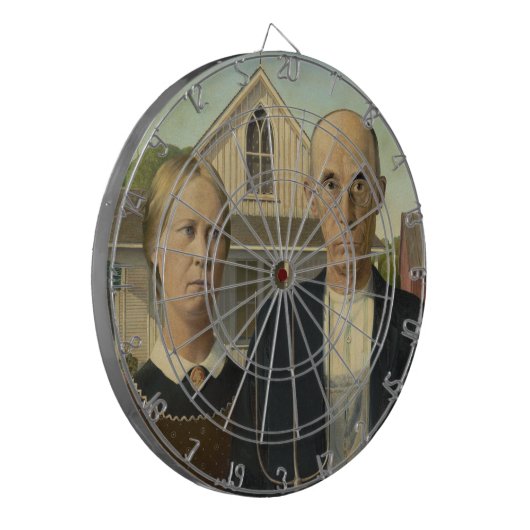 American Gothic Dart Board Dartscheibe (Vorderseite Links)