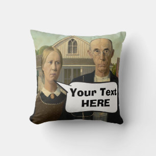 American Gothic der 1930er Jahre Grant Wood berühm Kissen