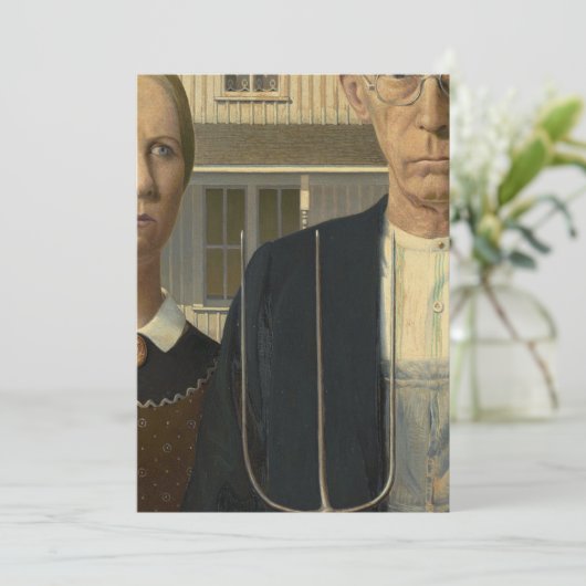 American Gothic Einladung (Stehend Vorderseite)