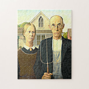 American Gothic, feine Kunstmalerei Puzzle