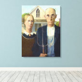 American Gothic Fine Art Oil Painting Leinwanddruck (Insitu (Holzboden))