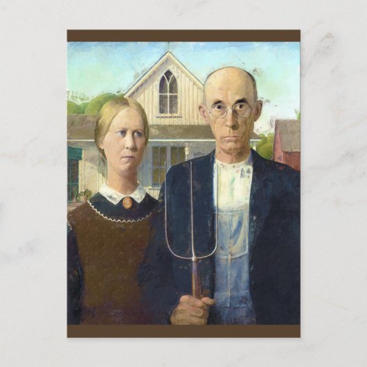 American Gothic Fine Art Oil Painting Postkarte (Vorderseite)