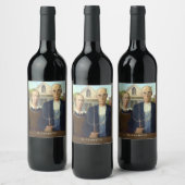 American Gothic Fine Art Oil Painting Weinetikett (Flaschen)