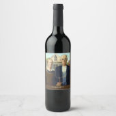 American Gothic Fine Art Oil Painting Weinetikett (Vorderseite)