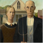 American Gothic Freistehende Fotoskulptur<br><div class="desc">American Gothic von Grant Wood.</div>