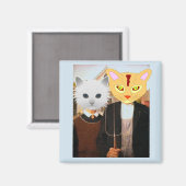 American Gothic Funny CATS Magnete Magnet (Vorderseite/Rückseite)