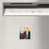 American Gothic Funny CATS Magnete Magnet (In Situ (Geschirrspüler))