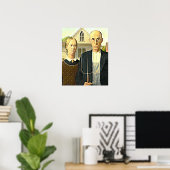 American Gothic, Gemälde, Poster (Heimbüro)