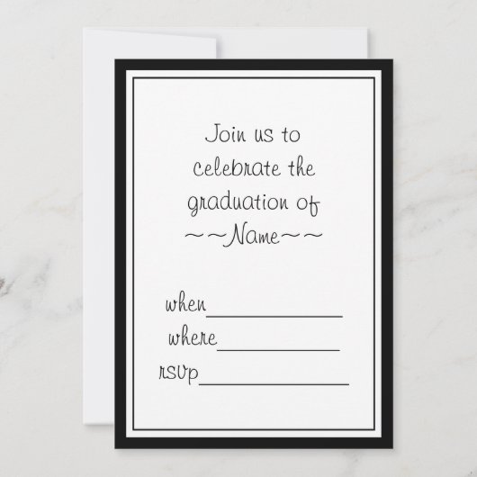 American Gothic Graduate Cameo Einladung (Rückseite)