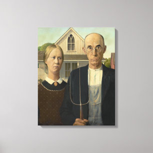 American Gothic Grant Wood Bauer Bauernhof Leinwanddruck