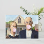 American Gothic Grant Wood Einladung (Stehend Vorderseite)