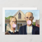 American Gothic Grant Wood Einladung (Vorne/Hinten)