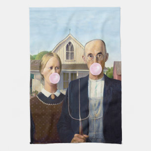 American Gothic Grant Wood Geschirrtuch