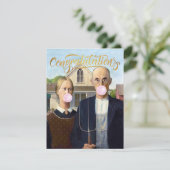 American Gothic Grant Wood gratuliert (Stehend Vorderseite)