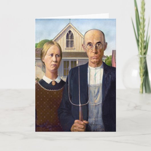 American Gothic | Grant Wood | Karte (Vorderseite)