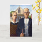 American Gothic | Grant Wood | Karte (Gelbe Blume)