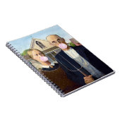 American Gothic Grant Wood Notizblock (Rechte Seite)