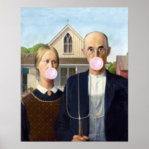 American Gothic Grant Wood Poster
