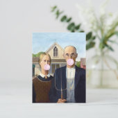 American Gothic Grant Wood Postkarte (Stehend Vorderseite)