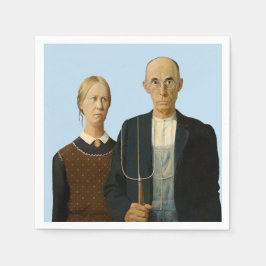 American Gothic Grant Wood Serviette