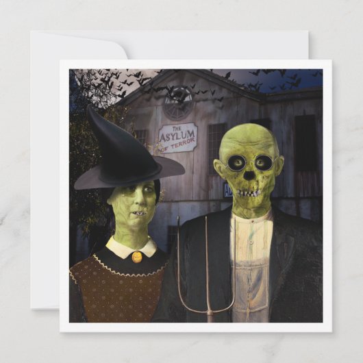 American Gothic Halloween Einladung (Vorderseite)