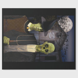 American Gothic Halloween Geschenkpapier