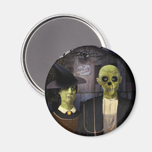 American Gothic Halloween Magnet (Vorderseite/Rückseite)