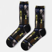 American Gothic Halloween Socken (Linkes Detail)