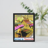 American Gothic Halloween Spuk Haus Postkarte (Stehend Vorderseite)