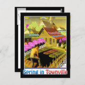 American Gothic Halloween Spuk Haus Postkarte (Vorne/Hinten)