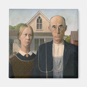 American Gothic: Landleben Armer ländlicher Farmer Magnet