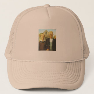 American Gothic Painting Ball Cap Truckerkappe