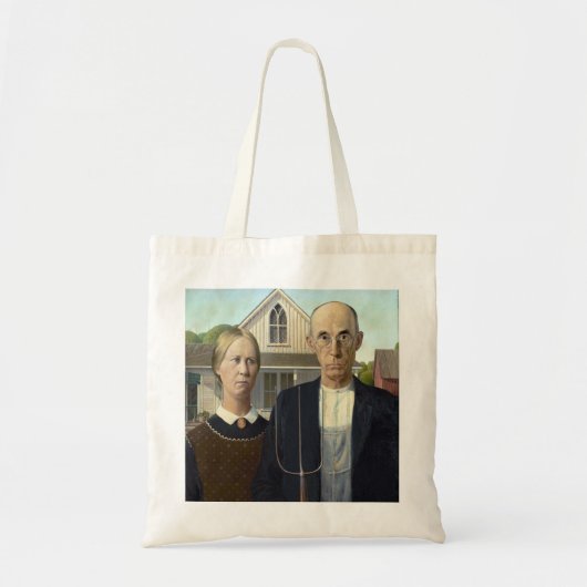 American Gothic Painting by Grant Wood Tragetasche (Vorne)