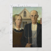 American Gothic Painting Einladung (Vorne/Hinten)