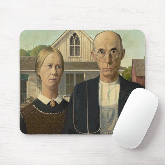 American Gothic Painting Mousepad (Mit Mouse)