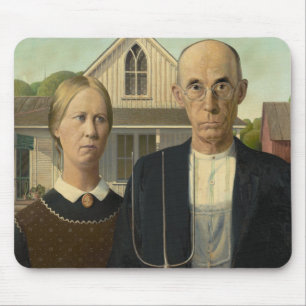 American Gothic Painting Mousepad