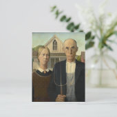American Gothic Painting Postkarte (Stehend Vorderseite)
